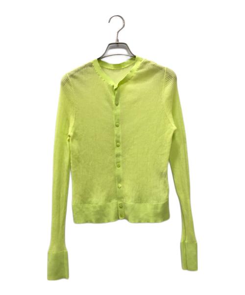 CABAN（キャバン）CABaN (キャバン) コットンナイロンリブ シアークルーネックカーディガン グリーン サイズ:FREEの古着・服飾アイテム