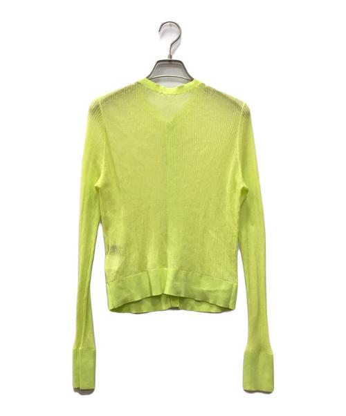 CABAN（キャバン）CABaN (キャバン) コットンナイロンリブ シアークルーネックカーディガン グリーン サイズ:FREEの古着・服飾アイテム