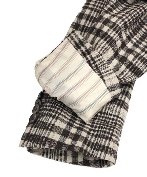 LARDINI（ラルディーニ）LARDINI (ラルディーニ) 2Bチェックジャケット ブラウン サイズ:42の古着・服飾アイテム