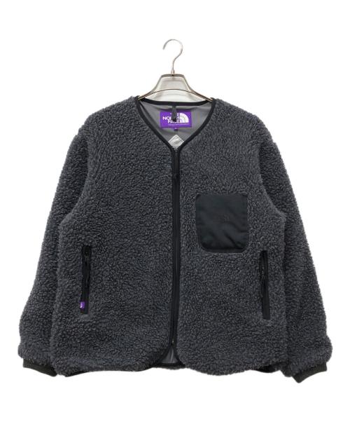 THE NORTHFACE PURPLELABEL（ザ・ノースフェイス パープルレーベル）THE NORTHFACE PURPLELABEL (ザ・ノースフェイス パープルレーベル) Wool Boa WINDSTOPPER Field Cardigan グレー サイズ:Mの古着・服飾アイテム