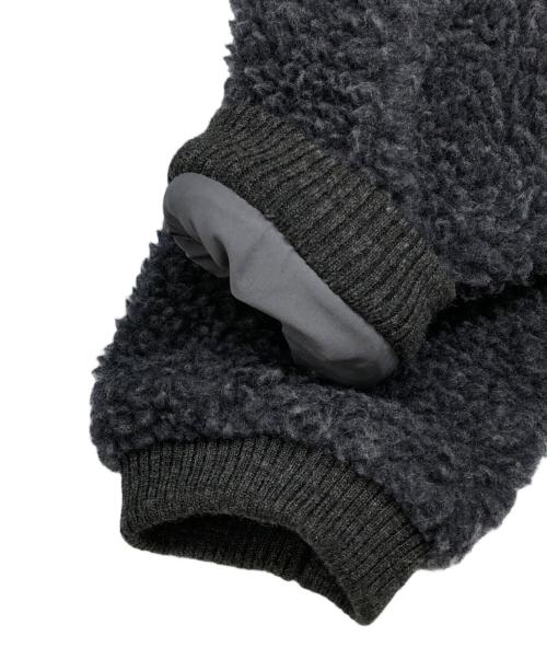 THE NORTHFACE PURPLELABEL（ザ・ノースフェイス パープルレーベル）THE NORTHFACE PURPLELABEL (ザ・ノースフェイス パープルレーベル) Wool Boa WINDSTOPPER Field Cardigan グレー サイズ:Mの古着・服飾アイテム