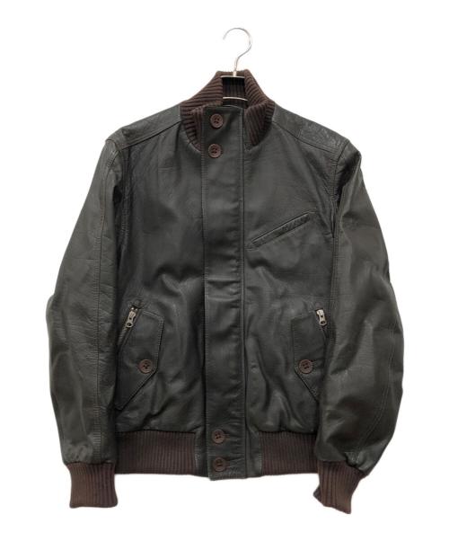 Timberland（ティンバーランド）Timberland (ティンバーランド) レザーブルゾン ブラウン サイズ:Sの古着・服飾アイテム