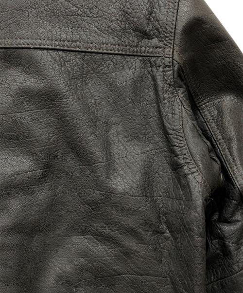 Timberland（ティンバーランド）Timberland (ティンバーランド) レザーブルゾン ブラウン サイズ:Sの古着・服飾アイテム