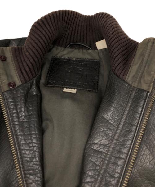Timberland（ティンバーランド）Timberland (ティンバーランド) レザーブルゾン ブラウン サイズ:Sの古着・服飾アイテム