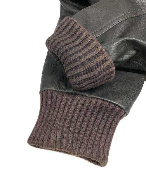 Timberland（ティンバーランド）Timberland (ティンバーランド) レザーブルゾン ブラウン サイズ:Sの古着・服飾アイテム