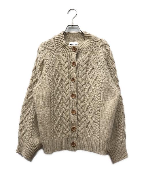 foufou（フーフー ザドレス）foufou (フーフー) fisherman knit cardigan ベージュ サイズ:FREEの古着・服飾アイテム