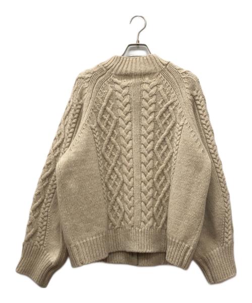 foufou（フーフー ザドレス）foufou (フーフー) fisherman knit cardigan ベージュ サイズ:FREEの古着・服飾アイテム