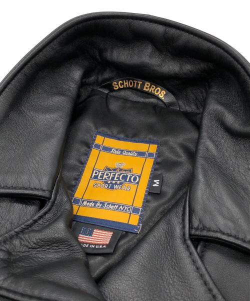 SCHOTT BROS.（ショット）SCHOTT BROS. (ショットブロス) ダブルライダースジャケット ブラック サイズ:Mの古着・服飾アイテム