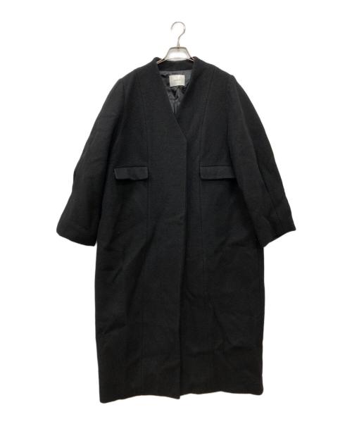 MANOF（マノフ）MANOF (マノフ) COLLARLESS LONG COAT ブラック サイズ:Mの古着・服飾アイテム