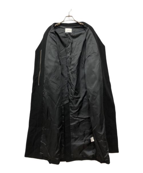 MANOF（マノフ）MANOF (マノフ) COLLARLESS LONG COAT ブラック サイズ:Mの古着・服飾アイテム