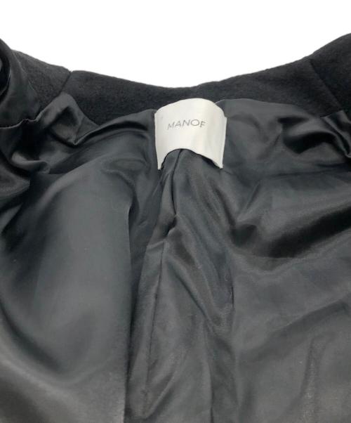 MANOF（マノフ）MANOF (マノフ) COLLARLESS LONG COAT ブラック サイズ:Mの古着・服飾アイテム