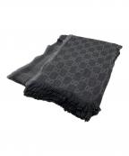 GUCCIグッチ）の古着「GG柄ウールシルク混ストール」｜グレー