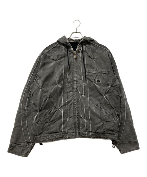 bad son（バッドサン）bad son (バッドサン) Carbon hooded jacket グレー サイズ:Lの古着・服飾アイテム