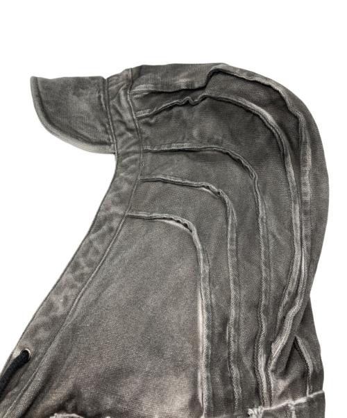 bad son（バッドサン）bad son (バッドサン) Carbon hooded jacket グレー サイズ:Lの古着・服飾アイテム