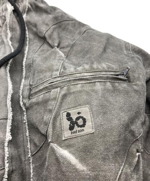 bad son（バッドサン）bad son (バッドサン) Carbon hooded jacket グレー サイズ:Lの古着・服飾アイテム