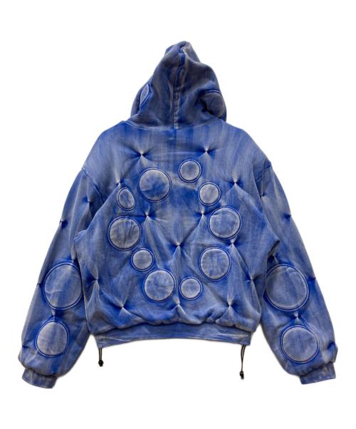 bad son（バッドサン）bad son (バッドサン) 酸素パッド付 ジップパーカー ブルー サイズ:Lの古着・服飾アイテム