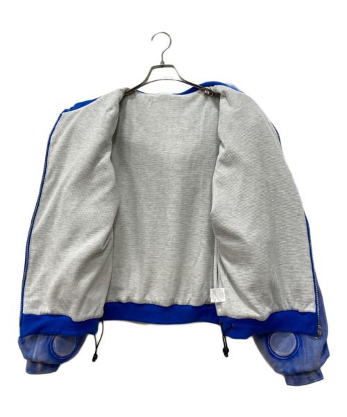 bad son（バッドサン）bad son (バッドサン) 酸素パッド付 ジップパーカー ブルー サイズ:Lの古着・服飾アイテム