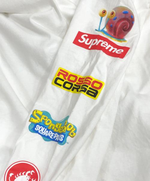 SUPREME（シュプリーム）Supreme (シュプリーム) SpongeBob SquarePants (スポンジボブスクエアパンツ) Castelli (カステリ) Racing L/S Tee ホワイト サイズ:Mの古着・服飾アイテム