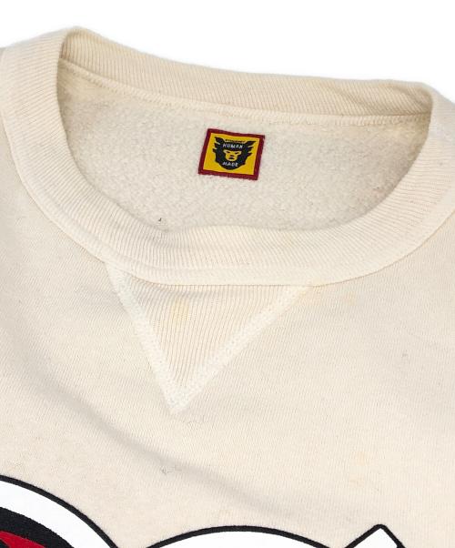 HUMAN MADE（ヒューマンメイド）HUMAN MADE (ヒューマンメイド) TSURIAMI SWEATSHIRT WHITE アイボリー サイズ:XLの古着・服飾アイテム