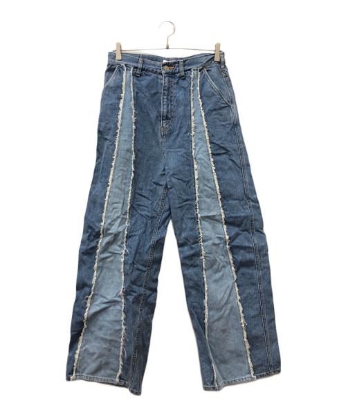 jieda（ジエダ）Jieda (ジエダ) SWITCHING OVER DENIM PANTS ブルー サイズ:1の古着・服飾アイテム