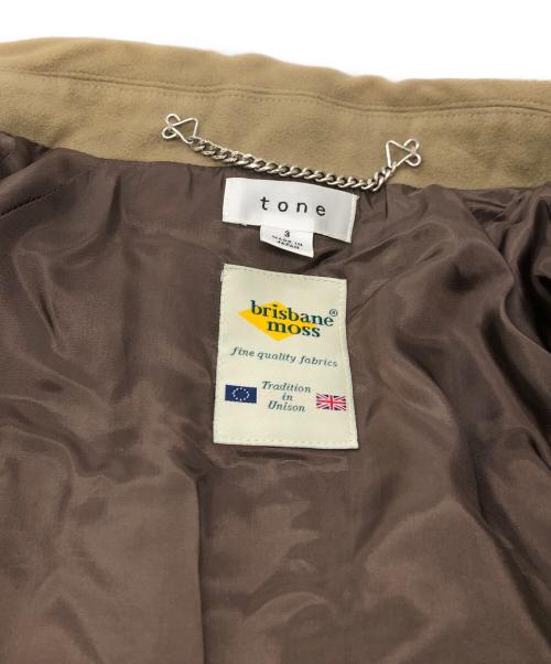 TONE（トーン）TONE (トーン) モールスキンコート ベージュ サイズ:3の古着・服飾アイテム