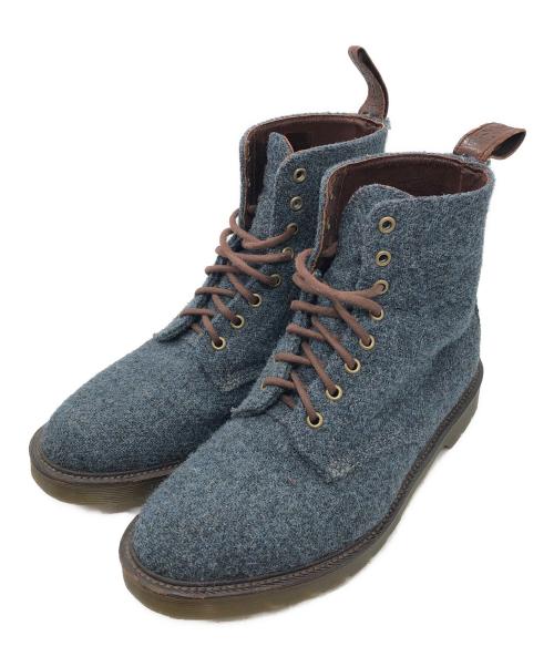Dr.Martens（ドクターマーチン）Dr.Martens (ドクターマーチン) Harris Tweed (ハリスツイード) ツイードブーツ ネイビー サイズ:UK8の古着・服飾アイテム