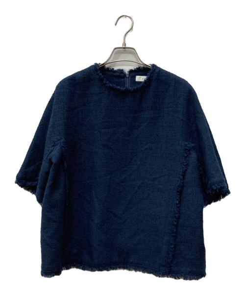 ADORE（アドーア）ADORE (アドーア) サマーツィードブラウス ネイビー サイズ:Mの古着・服飾アイテム