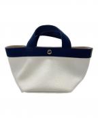 Herve Chapelierエルベシャプリエ）の古着「リュクス舟型トートS」｜ブラン×ネイビー