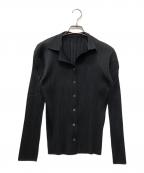 PLEATS PLEASEプリーツプリーズ）の古着「プリーツシャツ」｜ブラック