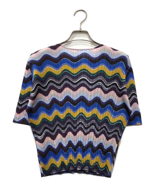 PLEATS PLEASE（プリーツプリーズ）PLEATS PLEASE (プリーツプリーズ) プリーツカットソー マルチカラー サイズ:3の古着・服飾アイテム