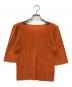 PLEATS PLEASE（プリーツプリーズ）の古着「プリーツカットソー」｜オレンジ
