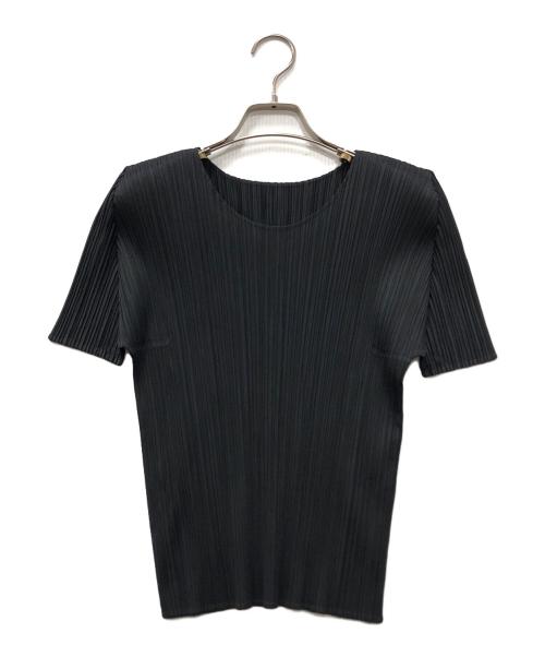 PLEATS PLEASE（プリーツプリーズ）PLEATS PLEASE (プリーツプリーズ) プリーツカットソー ブラック サイズ:3の古着・服飾アイテム
