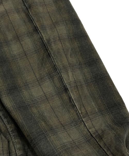 stussy（ステューシー）stussy (ステューシー) BIG OL JEANS CANVAS PLAID グリーン サイズ:28の古着・服飾アイテム