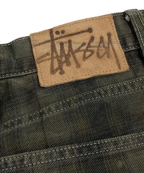stussy（ステューシー）stussy (ステューシー) BIG OL JEANS CANVAS PLAID グリーン サイズ:28の古着・服飾アイテム