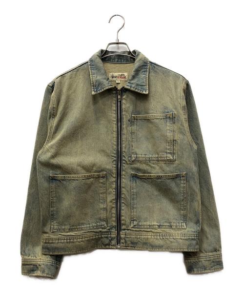 stussy（ステューシー）stussy (ステューシー) ZIP WORK JACKET DENIM 24SS ブルー サイズ:Sの古着・服飾アイテム