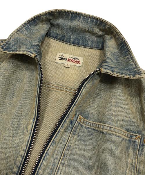 stussy（ステューシー）stussy (ステューシー) ZIP WORK JACKET DENIM 24SS ブルー サイズ:Sの古着・服飾アイテム