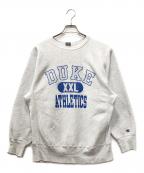 Champion REVERSE WEAVEチャンピオン リバース ウィーブ）の古着「三段プリントリバースウィーブスウェット」｜グレー