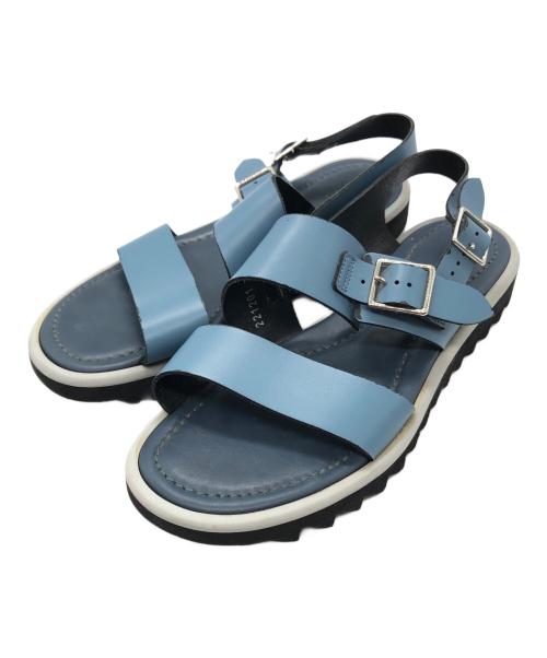 AURALEE（オーラリー）AURALEE (オーラリー) LEATHER BELT SANDALS ブルー サイズ:7の古着・服飾アイテム