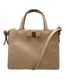 Salvatore Ferragamo（サルヴァトーレ フェラガモ）の古着「ヴァラリボン2WAYバッグ」｜ピンク