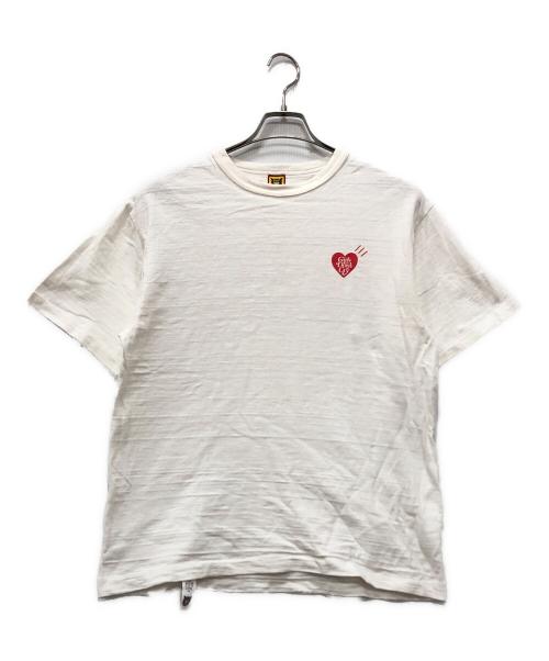 HUMAN MADE（ヒューマンメイド）HUMAN MADE (ヒューマンメイド) ハートロゴプリントTシャツ ホワイト サイズ:Lの古着・服飾アイテム