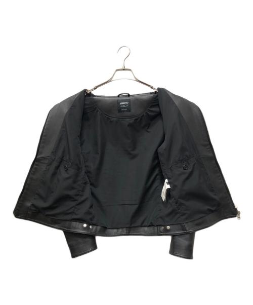 EMMETI（エンメティ）EMMETI (エンメティ) ラムレザーシングルジャケット ブラック サイズ:46の古着・服飾アイテム