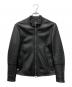 EMMETI（エンメティ）の古着「ラムレザーシングルジャケット」｜ブラック