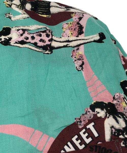 Hysteric Glamour（ヒステリックグラマー）Hysteric Glamour (ヒステリックグラマー) SWEET 16 DOLLS柄オープンカラーシャツ グリーン サイズ:Sの古着・服飾アイテム