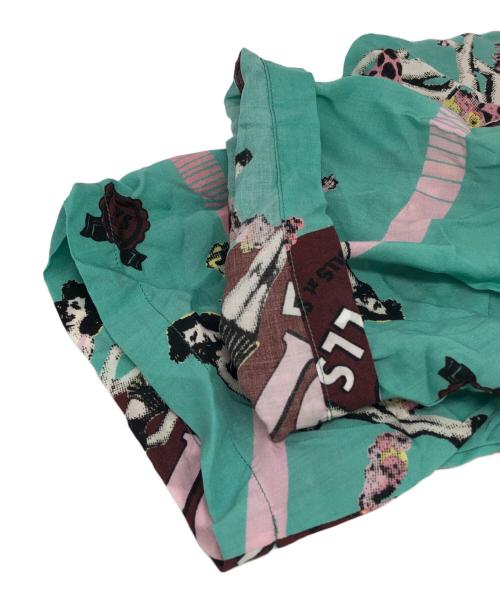 Hysteric Glamour（ヒステリックグラマー）Hysteric Glamour (ヒステリックグラマー) SWEET 16 DOLLS柄オープンカラーシャツ グリーン サイズ:Sの古着・服飾アイテム