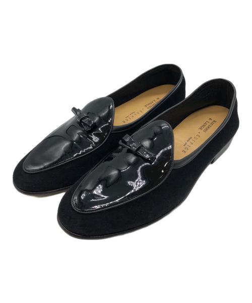 BAUDOIN & LANGE（ボードイン アンド ランジ）BAUDOIN & LANGE (ボードイン アンド ランジ) EDIFICE (エディフィス) リボンタッセルローファー ブラック サイズ:39の古着・服飾アイテム