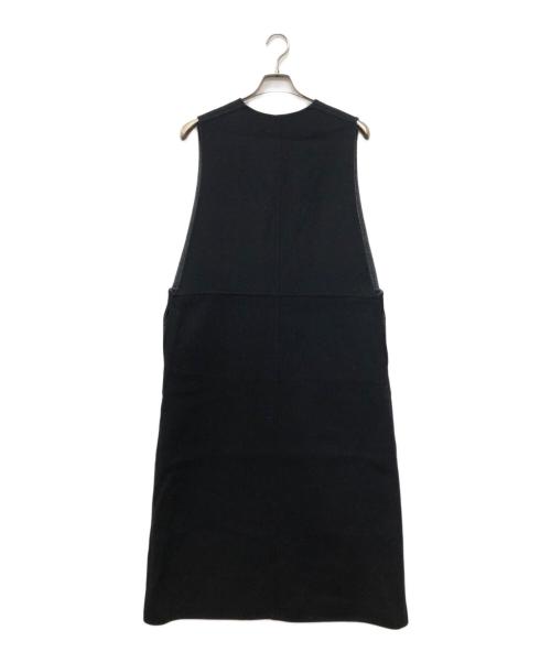 DRAWER（ドゥロワー）Drawer (ドゥロワー) ウール リバー Vネック ノースリーブ ワンピース グレー サイズ:38の古着・服飾アイテム