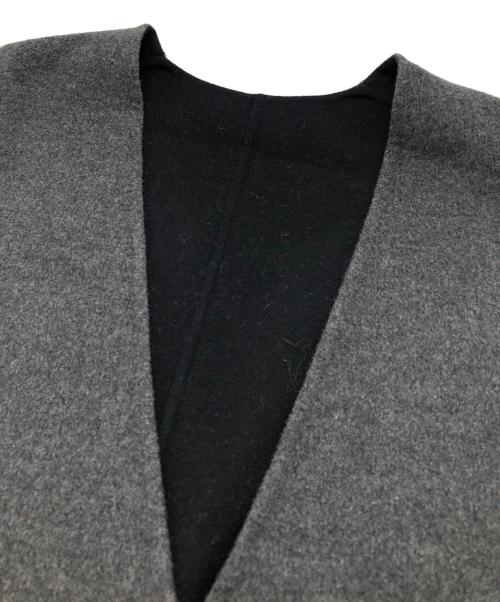 DRAWER（ドゥロワー）Drawer (ドゥロワー) ウール リバー Vネック ノースリーブ ワンピース グレー サイズ:38の古着・服飾アイテム