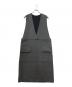 Drawer（ドゥロワー）の古着「ウール リバー Vネック ノースリーブ ワンピース」｜グレー