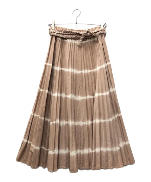 Christian Dior（クリスチャン ディオール）Christian Dior (クリスチャン ディオール) タイダイ柄スカート ベージュ サイズ:44の古着・服飾アイテム