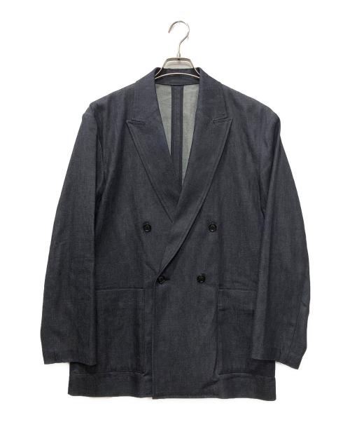 SO（ソウ）SO (ソウ) デニムダブルジャケット インディゴ サイズ:Lの古着・服飾アイテム